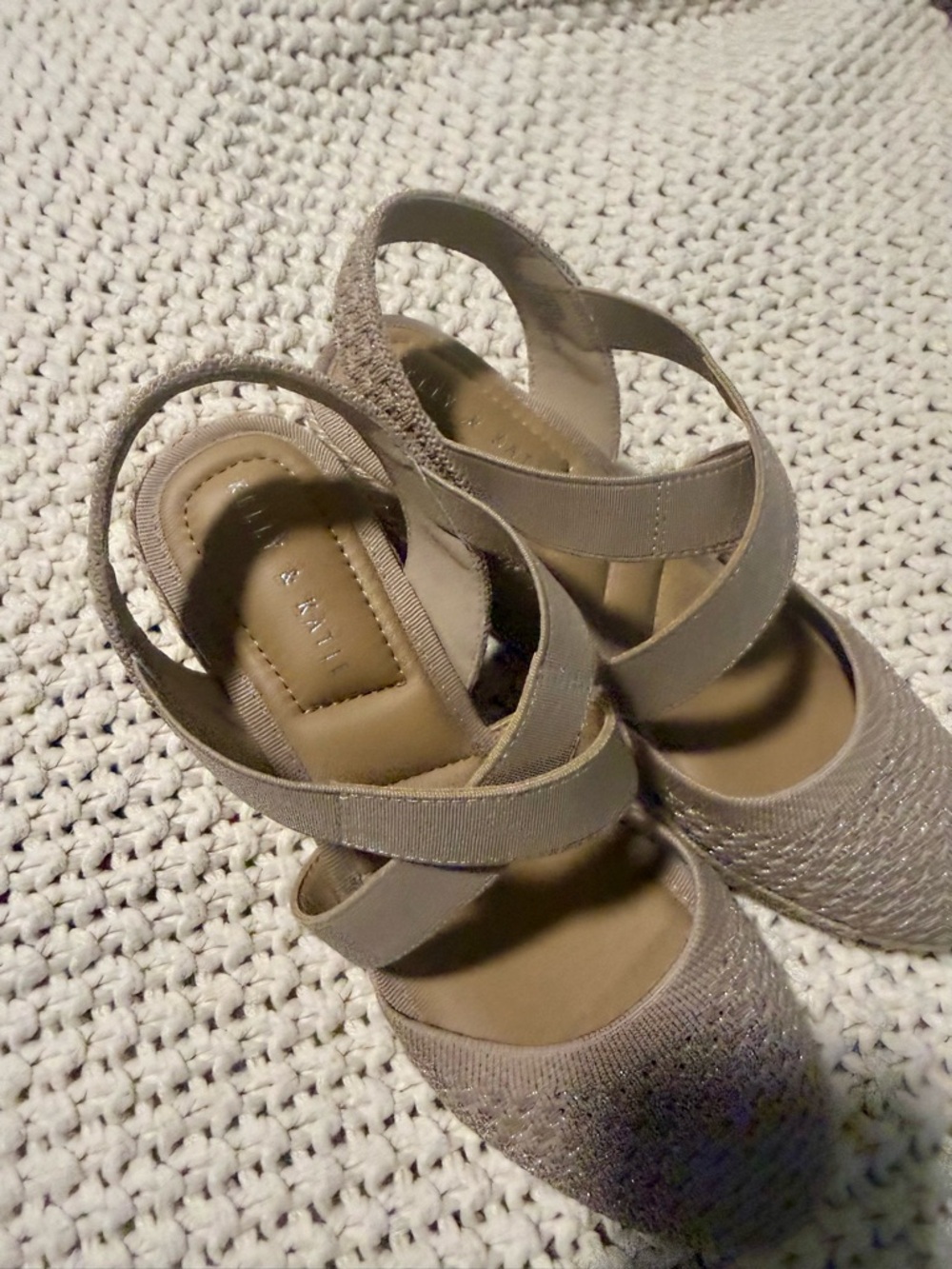 Kelly & Katie Cream Espadrille Ankle-Tie Wedge - Picture 4 of 8